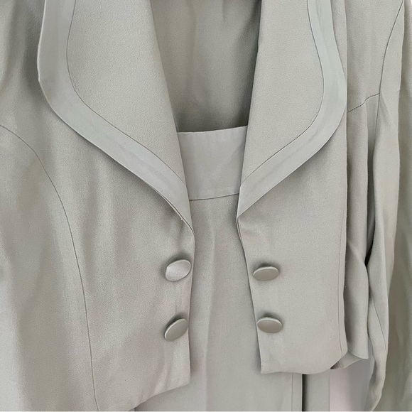 Vintage Sage Green Dress & Jacket - Picture 7 of 9